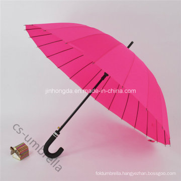 22" 24 Panels Outdoor Straight Auto Umbrella (YSS0132-4)